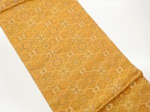 蜀江文に七宝・子持ち亀甲模様織出し名古屋帯